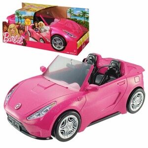 2016 Barbie Glam Convertible Glitter Pink Car Seat Doll Toy Fashion Mattel New